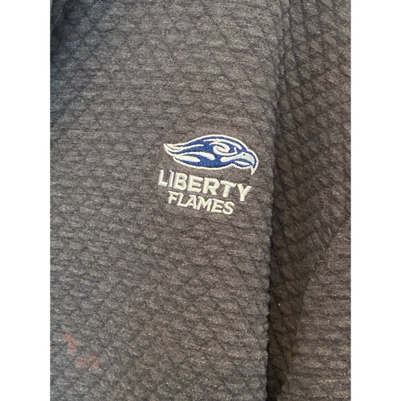 Liberty Flames Gray 1/4 Snap Pullover Size 2XL Champion NCAA - Picture 6 of 8